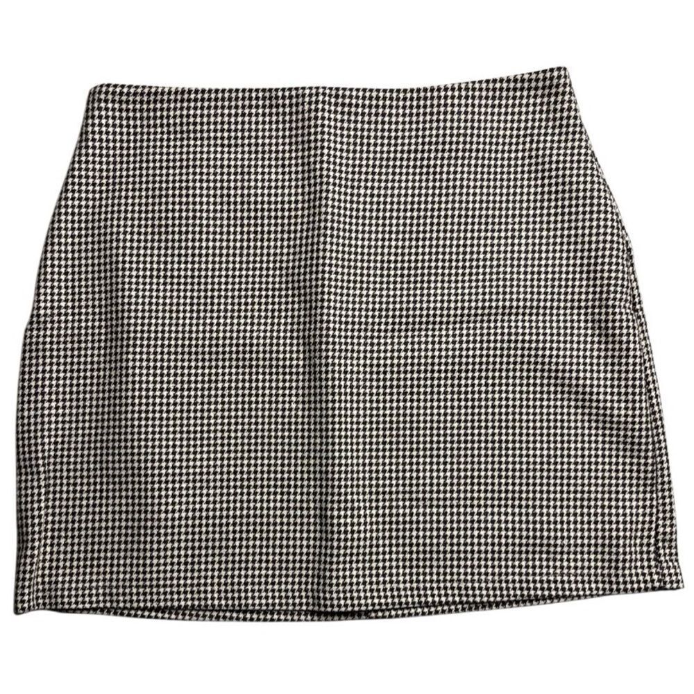 SHEIN Classic Brown and Tan Houndstooth Skirt Size Large